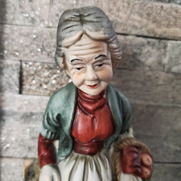 Cute Farmer & His Wife Figurines Handpainted Ceramic Countrycore Southwestern - Picture 3 of 11